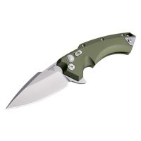 Hogue X5 3.5inch Folder Cpm154 Spear Point Blade Tumbled Finish - Od Green Aluminum Frame