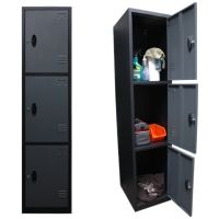 Homak 3 Tall Door Steel Locker - Full Height