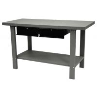 Homak 59in Industrial Gray Workbench w/ 2 Drawers