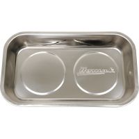 Homak 9in Rectangular Stainless Steel Magnetic Tool Tray