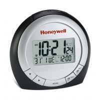 Honeywell Atomic (Self Setting) Alarm Clock with Dual Snooze Alarm and Indoor Temperature RC182WS
