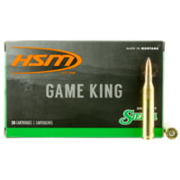 HSM Ammunition Game King .25-06 Remington 100 Grain Spitzer Boat Tail Brass Cased Rifle Ammunition