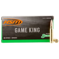 HSM Ammunition Game King .300 Savage 150 Grain Spitzer Boat Tail Brass Cased Rifle Ammunition