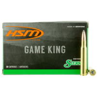 HSM Ammunition Game King .308 Winchester 180 Grain Spitzer Boat Tail Brass Cased Rifle Ammunition