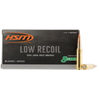 HSM Ammunition Low Recoil 7mm-08 Remington 140 Grain Spitzer Brass Cased Rifle Ammunition