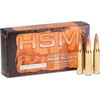 HSM Ammunition 6mm Creedmoor 95 Grain Jacketed Soft Point Rifle Ammunition