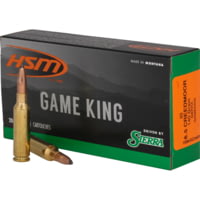 HSM Ammunition Game King 6.5mm Creedmoor 140 Grain Sierra Gameking Brass Cased Centerfire Rifle Ammunition