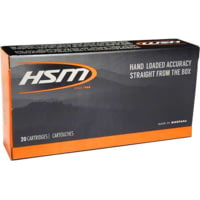 HSM Ammunition .223 WSSM 55 Grain Hornady V-Max Jacketed Hollow Point Rifle Ammunition