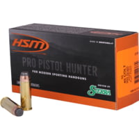 HSM Ammunition Pro Hunter .45 Colt 300 Grain Jacketed Soft Point (JSP) Brass Cased Centerfire Pistol Ammunition