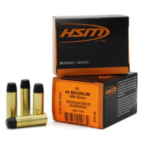 HSM Subsonic 44 Rem Mag 400 Grain Hard Cast Lead Brass Cased Pistol Ammunition