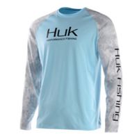 HUK Performance Fishing Mens Performance Camo Vented Long Sleeve Shirt