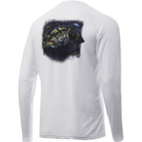 HUK Performance Fishing Pursuit Bass And Blue LS Graphic T-Shirts - Men's