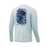 HUK Performance Fishing Pursuit Bill Fish Art Slam Long Sleeve Graphic T-Shirts - Men's