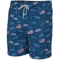 HUK Performance Fishing Pursuit Volley Fish And Flags Shorts - Youth
