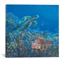 iCanvas Blue by Piero Manrique Canvas Print