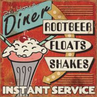 iCanvas Diners and Drive Ins III by Pela Studio Canvas Print