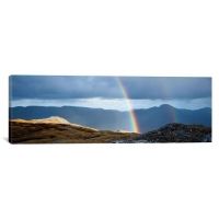 iCanvas Double Rainbow, Twelve Bens, Connemara, County Galway, Connacht Province, Republic Of Ireland by Gareth McCormack Canvas Print