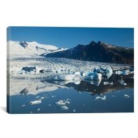 iCanvas Reflection Of Fjallsjokull I, Fjallsarlon Glacier Lake, Vatnajokull National Park, Sudurland, Iceland by Gareth McCormack Canvas Print