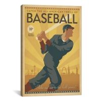 iCanvas Baseball by Anderson Design Group Print