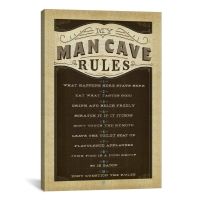 iCanvas Man Cave Rules by Anderson Design Group Print