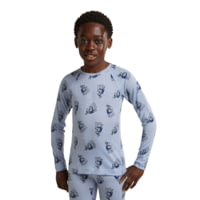Icebreaker Bear Tour AOP Merino 200 Oasis Long Sleeve Crewe Thermal Top - Kid's