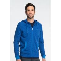 Icebreaker Quattro Long Sleeve Zip Hood Stripe Clearance - Men's-Cadet-Large
