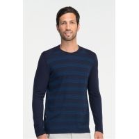 Icebreaker Tech Long Sleeve Crew Top - Men's-Admiral Overdye-Medium
