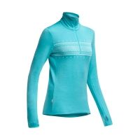 Icebreaker Tech Long Sleeve Half Zip Top - Women's-Fair Isle Glacier-Medium