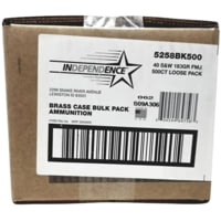 Independence Ammo Independence Ammunition .40 S&amp;W 180 Grain Full Metal Jacket Brass Pistol Ammunition
