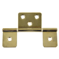 JR Products 70625 Non Mortise Hinge Brass
