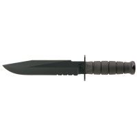 KA-BAR Knives Fighter Fixed Blade w/Black Leather and Cordura Sheath