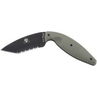KA-BAR Knives Large TDI Law Enforcement Tanto Knife w/ Hard Sheath, Foliage Green, Clampack