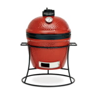Kamado Joe Joe Jr. Grill with Cast Iron Stand in Blaze Red