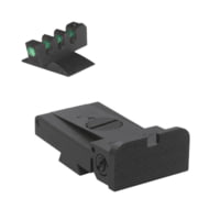 Kensight 1911 LPA Rounded Blade Sight Set w/0.200in Tall Fiber Optic Flat Front Sight w/Ramped Contoured Front