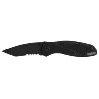 Kershaw Blur Tanto Black Serrated Assisted Folding Knife by Ken Onion