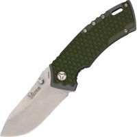 Kizer Cutlery Titanium Folding Knife, Stone Washed CPM-S35VN Blade, Green G-10 Handle