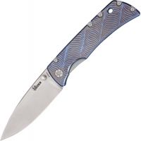 Kizer Cutlery Titanium Framelock Knife w/ blue/gray Titanium Handle