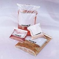 Labplas Sterile Sample Bags EPR-4590-VW1 Round Wire Bags With Safety Tabs And White Marking Area, Pack of 500