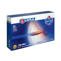 Lapua Lock Base .308 Winchester 150 grain Lock Base Brass Cased Centerfire Rifle Ammunition