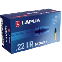 Lapua Midas .22 Long Rifle 40 grain Lead Round Nose Brass Cased Rimfire Ammunition