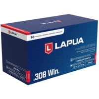 Lapua Scenar .308 Winchester 167 grain Scenar Open Tip Match Brass Cased Centerfire Rifle Ammunition