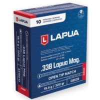 Lapua Scenar .338 Lapua Magnum 300 grain Scenar Open Tip Match Brass Cased Centerfire Rifle Ammunition