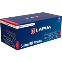 Lapua Scenar-L 6mm Norma BR 105 grain Scenar-L Open Tip Match Brass Cased Centerfire Rifle Ammunition