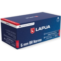 Lapua Scenar-L 6mm Norma BR 90 grain Scenar-L Open Tip Match Brass Cased Centerfire Rifle Ammunition