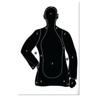 Law Enforcement Targets B-21E Economy 25 Yard Silhouette Target 23x35 Inch Black 100 Per Case B-21E-BLACK