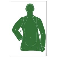 Law Enforcement Targets B-21E Economy 25 Yard Silhouette Target 23x35 Inch Green 100 Per Case B-21E-GREEN