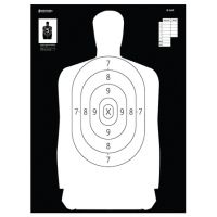 Law Enforcement Targets B-34R Reverse Of B-34 25 Yard Reduction Of B-27 Police Silhouette 17.5x23 Inch White 100 Per Case