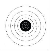 Law Enforcement Targets B-8 25 Yard Timed And Rapid Fire Bullseye Target 21x24 Inch Black 100 Per Case