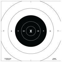 Law Enforcement Targets B-8C-P Replacement Center For B-8 Bullseye Targets 10.5x10.5 Inch Black 100 Per Case