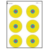 Action Target High Visibility Fluorescent 6 Bull's-Eye Target